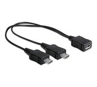 Delock 20.5cm, usb micro-b - 2 x usb micro-b (65440) Noir G