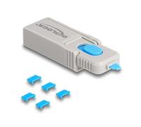DeLOCK 20925 bloqueur de Port Bloqueur de Port + clé Micro-USB Bleu, Gris Plastique 5 pièce(s)