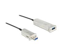 DeLOCK 20m USB3.0-A + USB Micro-B/USB3.0-A câble USB USB 3.2 Gen 1 (3.1 Gen 1) USB A USB A/Micro-USB B Noir, Argent
