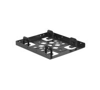 DeLOCK 21324 : Compartiment 2 baies pour stockage 2.5", Aluminium noir, 101.8x116x21.8mm, vis incluses