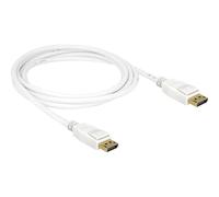 DELOCK 2M, 2XDISPLAYPORT DISPLAYPORT BLANCO