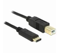 DeLOCK 2m, USB2.0-C/USB2.0-B câble USB USB B USB C Noir - Câbles USB (USB2.0-C/USB2.0-B, 2 m, USB B, USB C, 2.0, Male connector / Male connector, Noir)