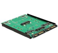 Delock 3.5 ? Convertisseur 2 x SATA 22 Pin > Dualport 2 x M.2 / 2 x mSATA (62946)