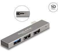 DELOCK 3 Port Slim USB Hub mit USB Type-C zu 1x USB 10 Gbps