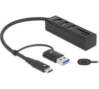 DELOCK 3 Port USB 3.2 Gen 1 Hub + SD undmicro SD Card Reader