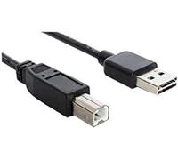 Delock Câble USB USB 2.0 USB-A mâle, USB-B mâle 3.00 m noir connecteur utilisable des deux cotés