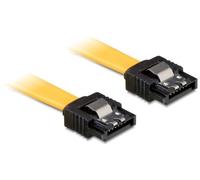 DeLock Câble SATA 3.0 6 Gb/s M/M 10 cm Clip jaune