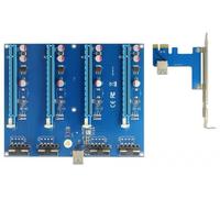 DeLock Carte PCIe interne 41427 - USB 3.0 Asmedia ASM1184e - Noir/Bleu 0,8 Gbit/s