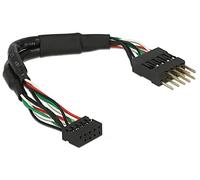 USB 2.0 Pin Header - Câble interne USB - connecteur USB 10 broches (F) pour connecteur USB 10 broches (M) - 12 m - noir