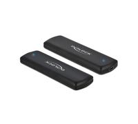 DeLOCK 42615 - Boîtier SSD M.2 USB 3.2 Gen 2 Type-C 10 Gbit/s - Support 1x M.2 - Compatible Windows, macOS, Linux, Android - Métal Noir