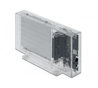Delock Double boîtier externe pour 2 disques durs/SSD SATA 2,5 pouces avec USB Type-C™ femelle