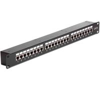 Delock 43295 Panneau de brassage 1 UH noir