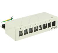 Keystone Desktop Patch Panel - Tableau de connexions - gris clair, RAL 7035 - 8 ports