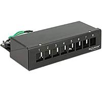 DeLOCK 43338 baie de branchements - Baies de branchements (Noir, Métal, 162 mm, 112,8 mm, 44,5 mm, Boîte)