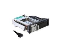 DeLOCK 47209 : Obturateur Baie 5.25" avec Panneau I/O, 2x SATA, 2x USB 3.2 Gen 1 Type-A, Noir, pour Installation Disque Dur 5.25"