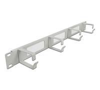 Delock 49 cm - Système de Gestion des câbles - avec 4 Branches - 1 U - Gris