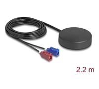 Delock 4G GNSS Antenne 1x FAKRA C+ D Buchse 2 dBi 28 dB 2.2m RG-174 (90767)