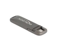 DeLOCK 54012 Clé USB 256 Go USB Type-C 1980 Mo/s, Métal Gris, 20x69x9mm, compatible Plug & Play et bootable, Température de fonctionnement 0-70°C