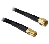 DeLOCK 5m RP-SMA câble coaxial CFD200 Noir