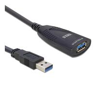 DeLock Câble USB 3.0 (USB 3.2 Gen 1) Rallonge USB-A mâle/femelle 5 m Noir