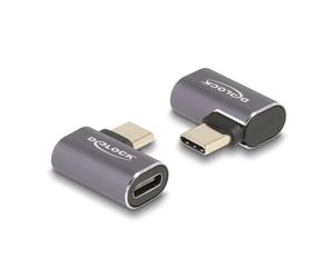 Delock 60047 Adaptateur USB-C 40 Gbps PD 3.0 mâle / femelle coudé
