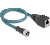 DeLOCK 60068 Adaptateur de câble M12 RJ-45 Noir