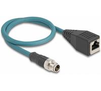 Delock 60071 RJ45 / M12 Adaptateur réseau S/FTP 0.50 m turquoise 1 pc(s)
