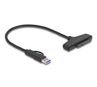 DeLOCK 61042 SATA Cable 0.3 m SATA 22-pin Black, W128400033 (22-pin Black)