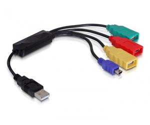 DeLOCK 61724 hub & concentrateur 480 Mbit/s Noir