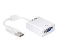 DeLOCK 61766 câble vidéo et adaptateur 0,125 m VGA (D-Sub) DisplayPort Blanc