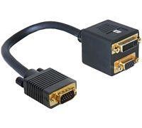 DeLOCK 61848 câble vidéo et adaptateur 0,125 m VGA (D-Sub) DisplayPort Noir