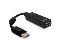 DeLOCK 61849 Adaptateur Vidéo DisplayPort Mâle vers HDMI Type A Femelle, Longueur 0.125m, Noir, Code SH 84733080