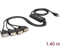 Delock 61887 USB Kabel A -> 4x D-Sub9 St/St 1.40m