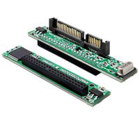 DeLOCK 61987 changeur de genre de câble SATA 22p IDE 44p Noir, Vert