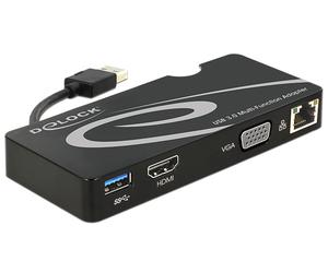 DeLOCK 62461 adaptateur graphique USB Noir