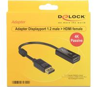 DeLOCK 62609 Adaptateur DeLOCK DisplayPort 1.2/HDMI 4K, passif 0,20 m noir