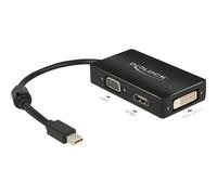 DeLOCK 0.16m DisplayPort/VGA + HDMI + DVI 0,16 m Mini DisplayPort VGA (D-Sub)+ HDMI + DVI Noir