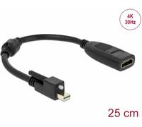 Delock 62640 Mini-Display / HDMI Adaptateur [1x Mini port Display mâle - 1x HDMI femelle] noir