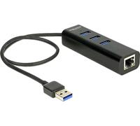 Delock 62653 USB-Hub Delock 3-Port USB3.0, +1x Gigabit LAN