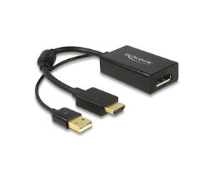 Delock 62667 Adaptateur HDMI-A mâle - DisplayPort 1.2 femelle noir