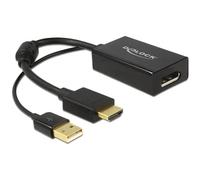 Delock 62667 Adaptateur HDMI-A mâle - DisplayPort 1.2 femelle noir