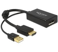 Delock 62667 HDMI / DisplayPort Adaptateur [1x HDMI mâle - 1x DisplayPort femelle] noir contacts do