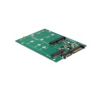DeLOCK 62670 Adaptateur Interne SATA vers M.2 / mSATA - Transfert 6 Gbit/s - Dimensions 65.5 x 98 mm - Interface Hôte SATA - Conditionnement Boîte
