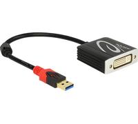 Delock 62737 USB3.0 Kabel Delock A -> DVI(24+5) St/Bu 0.20m schwarz
