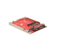 DeLOCK 62859 Carte Interne SATA vers M.2/mSATA, SATA 3.0, 70x100x7mm, Support Windows et Linux, Vert, Interface Hôte SATA, Interface Sortie M.2/mSATA