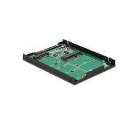 DeLOCK 62866 Convertisseur Interne SATA vers M.2 SATA (2230/2242/2260/2280) et mSATA (Half/Full Size), 6 Gbit/s, Compatible Windows/Linux