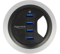 DeLock Hub USB 62868 4 ports USB‑A USB 3.1 Gen1 5 GBit/s noir