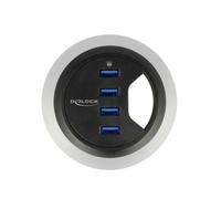 Delock 62868 Hub USB 4 ports USB-A USB 3.1 Gen1 5 GBit/s noir 62868