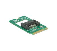 DeLOCK 62876 Carte Adaptateur Interne M.2 vers SATA 6 Gbit/s, Dimensions 22x42x5 mm, Couleur Vert, Interface Hôte M.2, Conditionnement Boîte