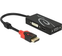 DeLOCK 62902 station d'accueil DisplayPort Noir - Stations d'accueil (Avec fil, DisplayPort, 3840 x 2160 pixels, Noir, 0,2 m)